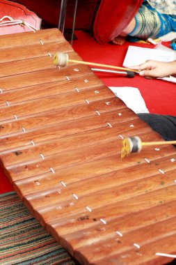 ksilofon yerel Tay müzik aleti.