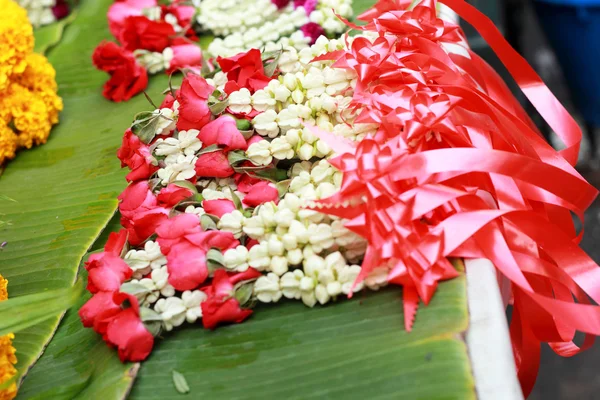 A jasmine garland markets — Stock Photo, Image