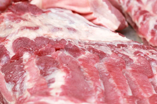 Fresh raw pork textured - in the market — Stock Photo, Image