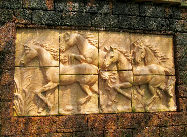 Old horse statue in Thailand — Stock Photo, Image