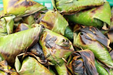 Asya gıda yapışkan pirinç ızgara