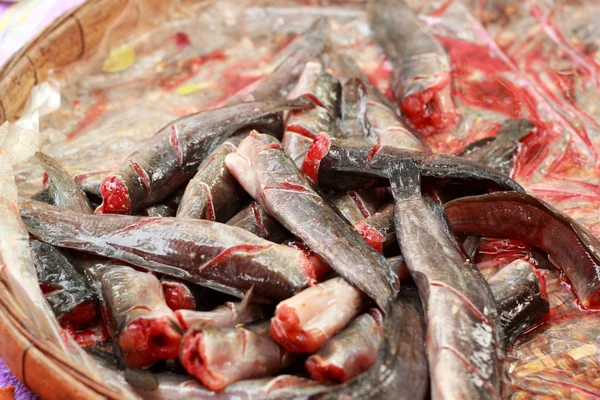Čerstvé ryby na trhu. — Stock fotografie