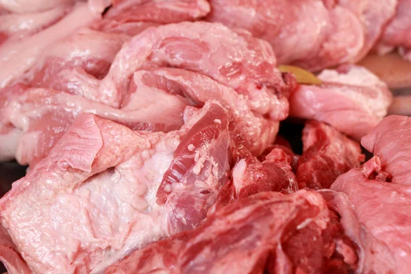 Textura fresca de cerdo crudo - en el mercado — Foto de Stock
