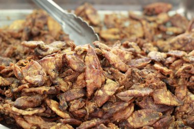 Kızarmış kalamar - piyasa kuru mürekkep balığı