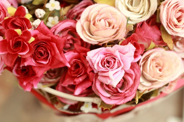 Beautiful of rose artificial flowers — Stock Photo, Image