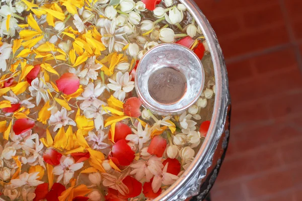 Floating jasmine - the Songkran Festival. — Stock Photo, Image