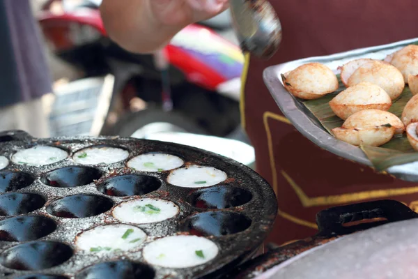 Coconut milk mix sugar and flour. - Kind of Thai sweetmeat — Stock Photo, Image