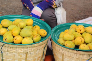 Markette olgun mango