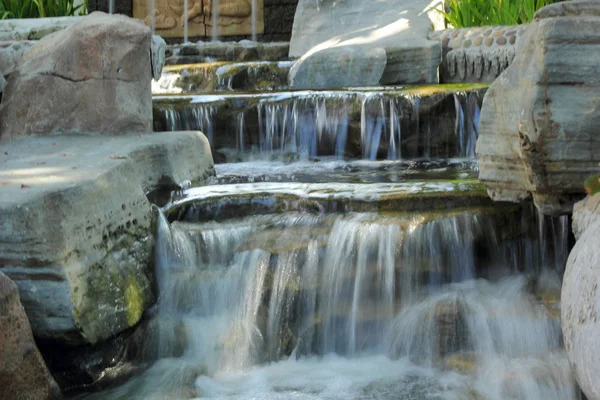 Waterfall and rock in the nature — Stock Photo, Image