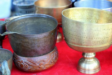 kase vintage bakır lehimlemek içinde çarşı.