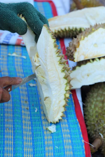 Durian fruit in the market — Stock Photo, Image