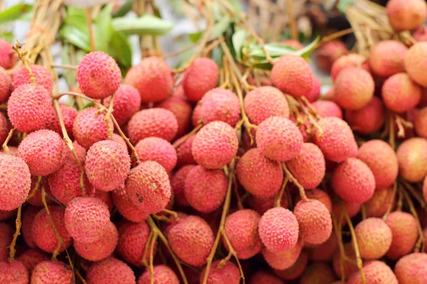 Ripe lychee in the market — Stock Photo, Image