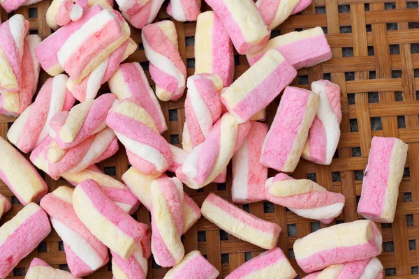 Marshmallows rosa como uma textura de fundo — Fotografia de Stock