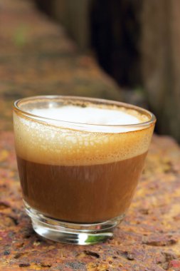 Cam bardak kahve espresso lezzetli