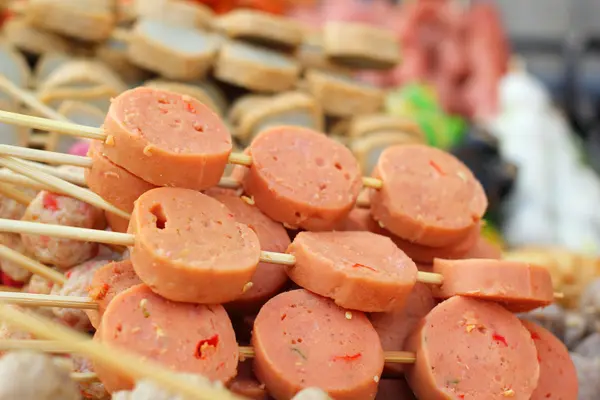 Vlees bal te koop een breed scala. — Stockfoto