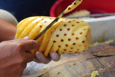 el yakın çekim taze ananas