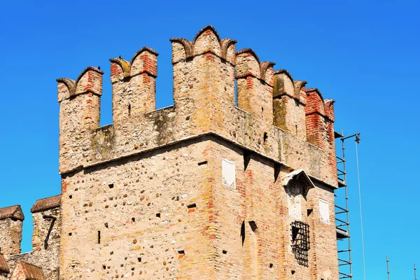 Scaligero Kasteel Sirmione Garda Meer Italië — Stockfoto