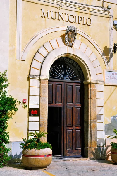 Town Hall Historic Center Calabrian Village16 September 2021 Tropea Italy — Stock Photo, Image