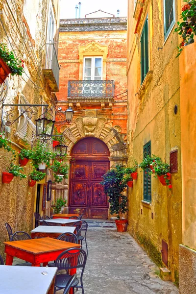 İtalya 'nın Tropea şehrinin tarihi merkezi.