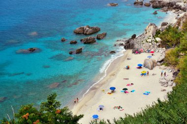 Michelino plajı Tropea Calabria İtalya
