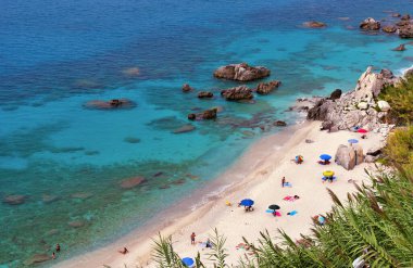 Michelino plajı Tropea Calabria İtalya