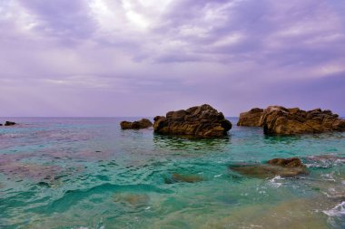 İtalya 'nın Tropea yakınlarındaki Calabrian kıyısında.