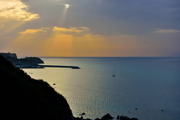 Sunset Coast Tropea Italy — Stock Photo, Image