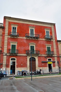 Ragusa Sicilya 'nın tarihi merkezi manzarası