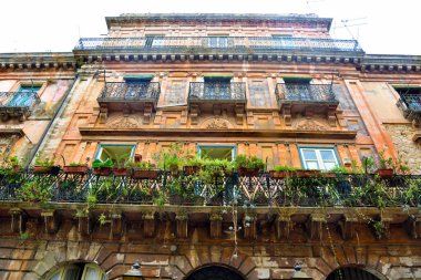 Ragusa Sicilya 'nın tarihi merkezi manzarası