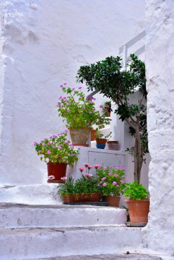 Ostuni - Puglia, Güney İtalya 'da beyaz bir kasaba