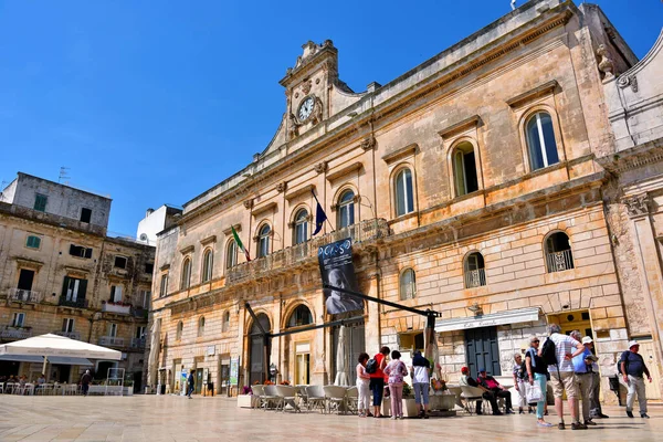 Városháza Épület Május 2018 Ostuni Puglia Olaszország — Stock Fotó