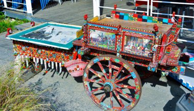 İtalya 'da Castellammare del golfo antik Sicilya arabaları