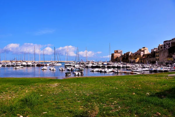 Pequeno Porto Aldeia Castellammare Del Golfo Sicilia Itália — Fotografia de Stock