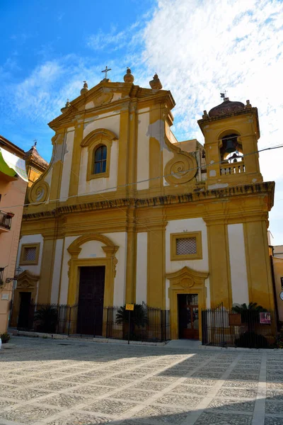 Templom Maria Santissima Del Soccorso Századi Vár Del Golf Szicíliai — Stock Fotó