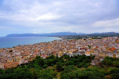 Sicilya 'da Castellammare del golfo Panoraması