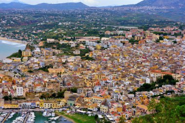 Sicilya 'da Castellammare del golfo Panoraması