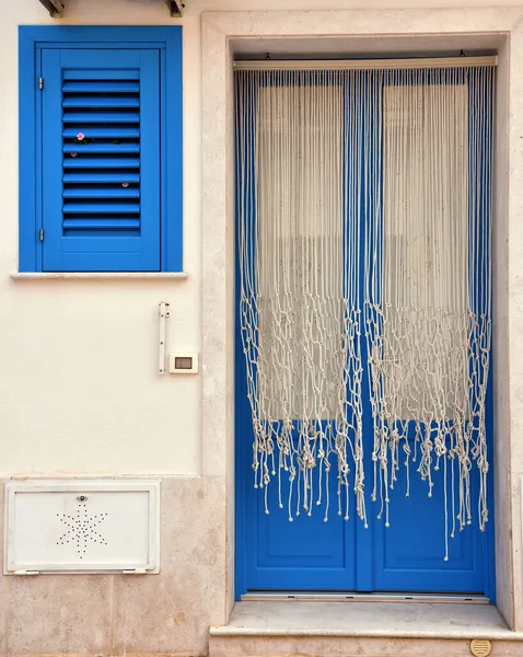 Picturesque Door Window Center San Vito Capo Sicily Italy — стокове фото