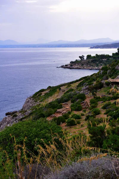 Coastal Panorama Zingaro Reserve Sicily Italy — Stock Photo, Image