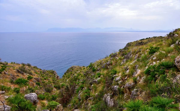 Küstenpanorama Zingaro Reservat Sizilien Italien — Stockfoto