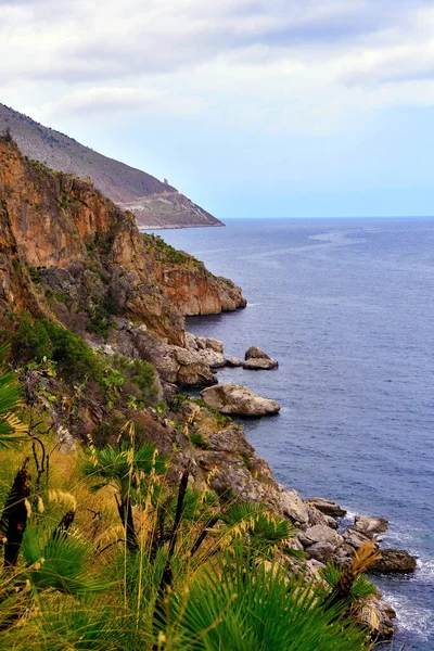 Panorama Costeiro Reserva Natural Zingaro Sicilia Itália — Fotografia de Stock