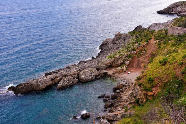 Pobřežní Panorama Přírodní Rezervaci Zingaro Sicílii — Stock fotografie