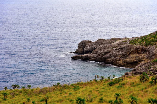 Przybrzeżna Panorama Rezerwacie Przyrody Zingaro Sycylia Włochy — Zdjęcie stockowe