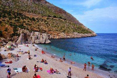 Trapanii 21 Eylül 2021 San Vito lo Capo İtalya 'daki Parco dello Zingaro doğal koruma alanı.