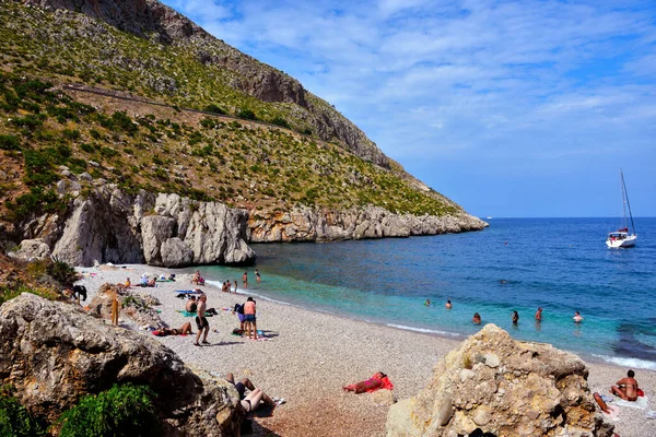 Trapanii 21 Eylül 2021 San Vito lo Capo İtalya 'daki Parco dello Zingaro doğal koruma alanı.