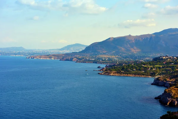 Παράκτια Πανόραμα Στο Zingaro Φυσικό Αποθεματικό Sicily Ιταλία — Φωτογραφία Αρχείου