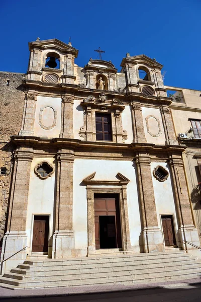 Trapani Sicilya Nın Barok Tarzı Alcamo Bölgesindeki Aziz Paolo Bartolomeo — Stok fotoğraf