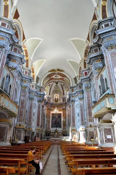 Interior Iglesia Sant Oliva Construcción Comenzó 1533 Sep 2021 Alcamo —  Fotos de Stock