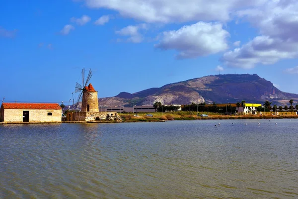 Saline Trapani Paceco Reserva Natural Sicily Italia — Foto de Stock