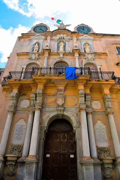 Palacio Senatorial Construido Siglo Trapani Sicilia Italia — Foto de Stock