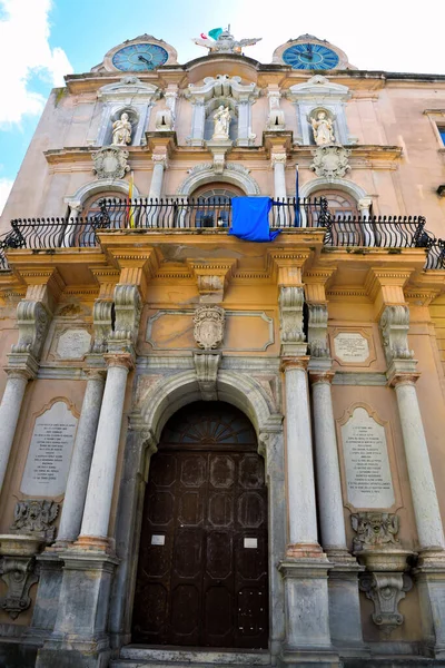 Senatorial Palace Built Fifteenth Century Trapani Sicily Italy — Foto de Stock